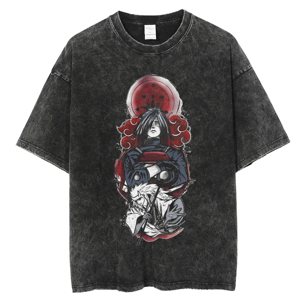Hip Hop Vintage T-shirt Men Streetwear Harajuku Japanese Anime 2024 Print T-shirt Summer Fashion Short Sleeve Cotton T Shirt