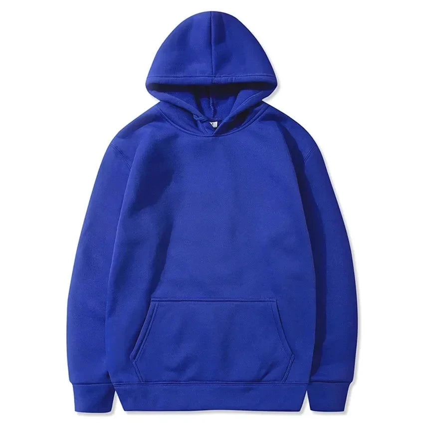 2024 men's and women's new hooded sweatshirt men's solid color sweatshirt women's and men's long sleeved inserted pocket pullove